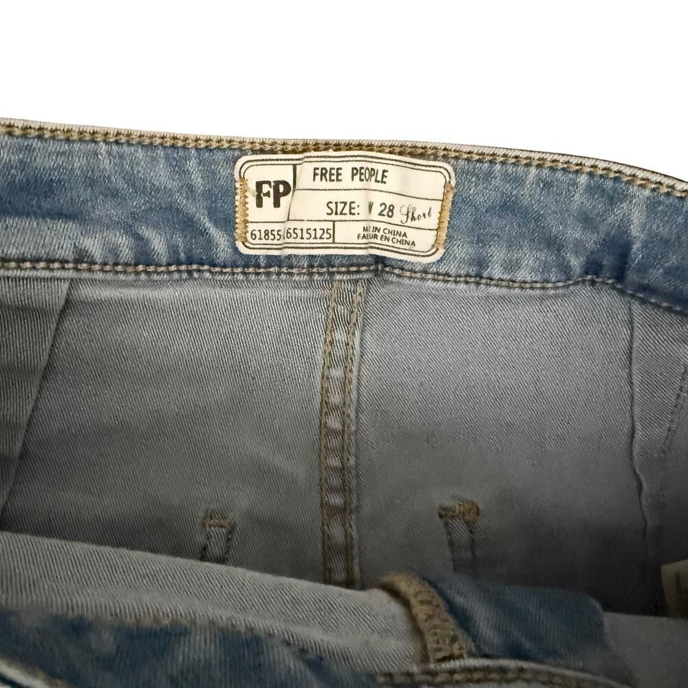 Free People Just Float On Flare Jeans Womens 28 Short Light Blue Stretch - Picture 5 of 13